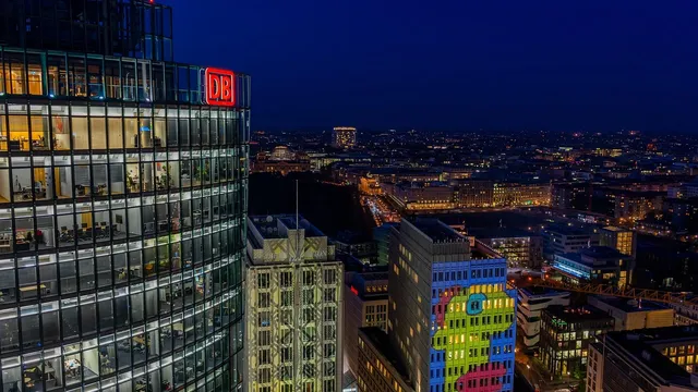 Office Buildings at Night